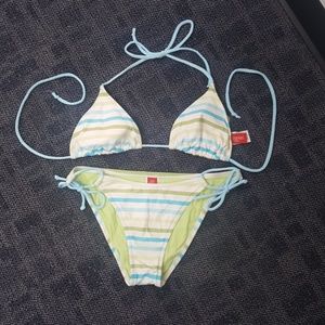 Swimsuit, top large, bottom small.